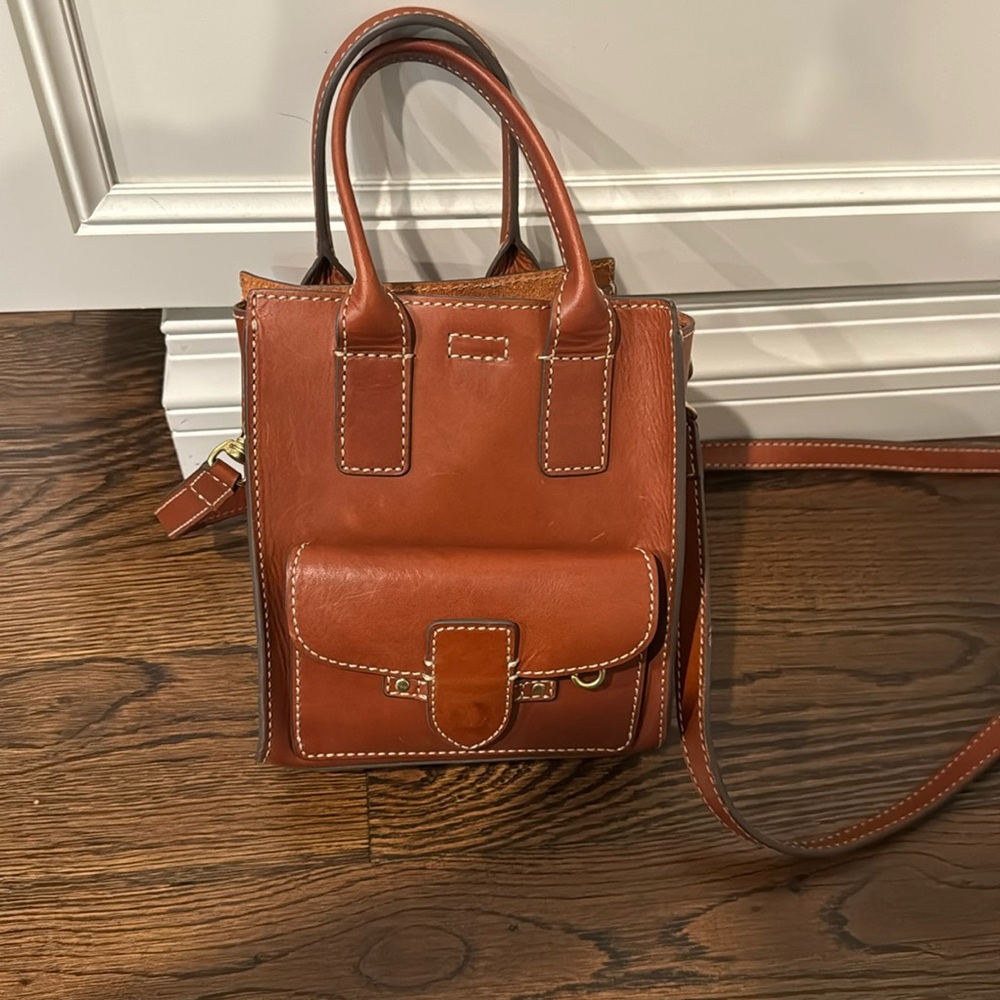 Frye leather crossbody with top handle